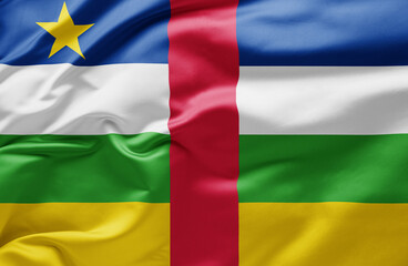  Waving national flag of Central African Republic
