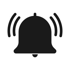 Notification bell icon. Incoming inbox message. Ringing bell. Vector illustration for web, computer, mobile apps and websites. color editable
