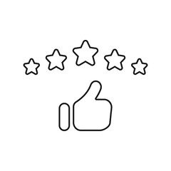 Thumb up rating icon. Customer excellent review and feedback. Ranking. Client satisfaction. 