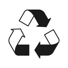 Recycling icon vector 