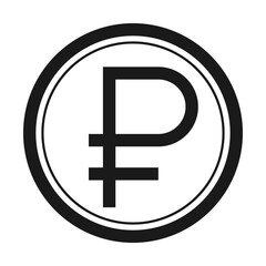 Obraz premium Russia banking currency symbol, Rubel icon vector