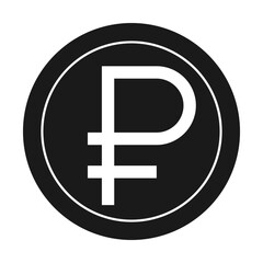 Fototapeta premium Russia banking currency symbol, Rubel icon vector