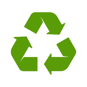 Recycling icon vector 