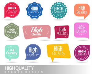 High Quality Badge and Tags in Flat Design Style vector illustration 