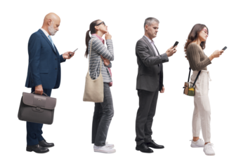 Business people standing and waiting