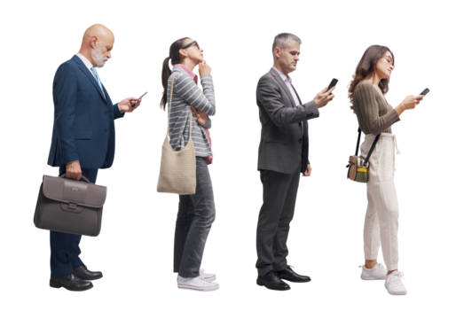 Business people standing and waiting