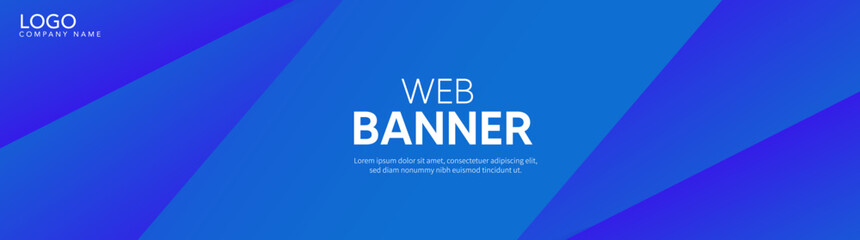 background with lines, Blue banner