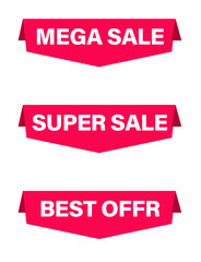 set of red labels