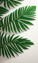 Naklejka na ściany i meble green leaves isolated on white background created with Generative AI technology