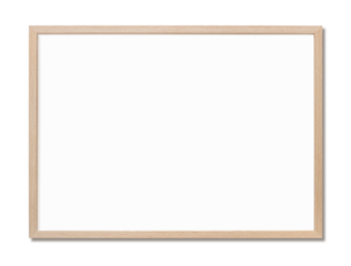 Blank picture frame mockup isolated in transparent background. Horizontal artwork template for painting, photo or poster, removal isolated PNG