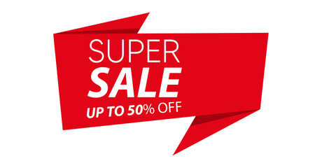 Red sale label, Label super sale