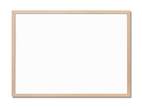 Blank picture frame mockup isolated in transparent background. Horizontal artwork template for painting, photo or poster, removal isolated PNG