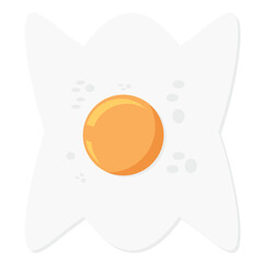 Fried Egg Yolk Fry Food Basic Shape
