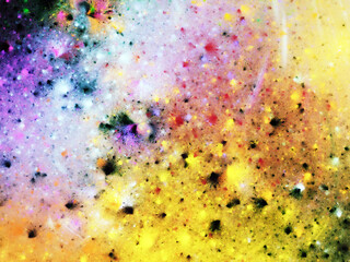 yellow abstract fractal background 3d rendering illustration