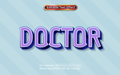 Doctor text editable vector text effect