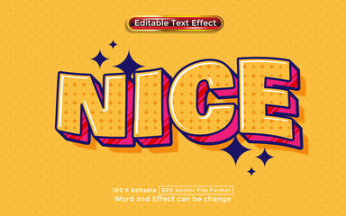 Nice text editable vector text effect