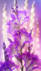 Fototapeta na wymiar fantasy purple flowers close up