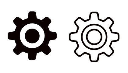  gear cogwheel settings icons set