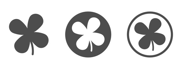 Fototapeta na wymiar Four leaf clover icons set. Original stock vector