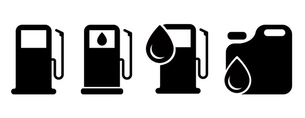 Fuel icons set. Fuel station vector icons. Gas station icon