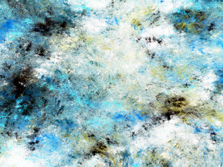 blue abstract fractal background 3d rendering illustration