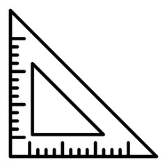 Triangular Ruler Line Icon