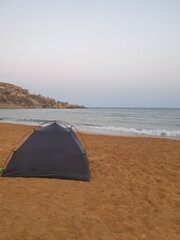 tent on the beach