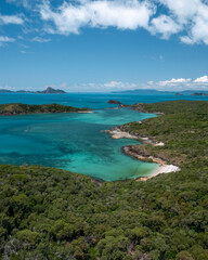 Aerial view of beautiful Whitehaven Beach in the Whitsundays