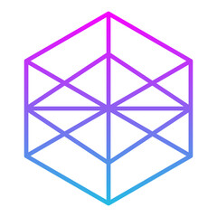 Geometrical Line Gradient Icon