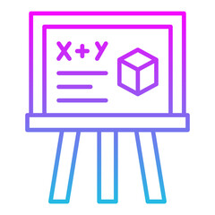 Blackboard Line Gradient Icon