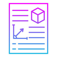 Document Line Gradient Icon