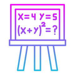 Algebra Line Gradient Icon