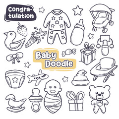 Baby icon Hand Drawn doodle