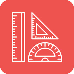 Graphic Tools Multicolor Round Corner Line Inverted Icon