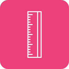 Ruler Multicolor Round Corner Line Inverted Icon