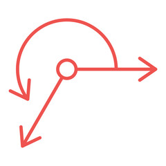 Reflex Angle Multicolor Line Icon
