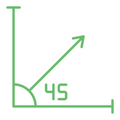 Angle Multicolor Line Icon