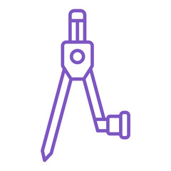 Compass Multicolor Line Icon