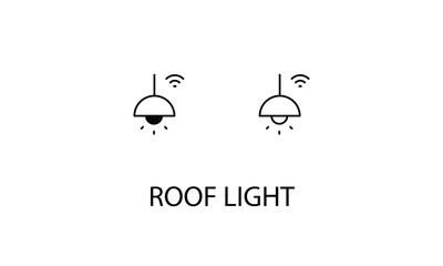 Roof light double icon design stock illustration