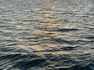 Ostseewellen im Abendlicht im Öresund vor der schwedischen Küste