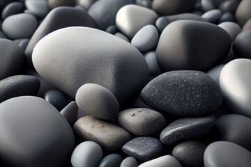 Nature gray Pebbles Background. generative ai.