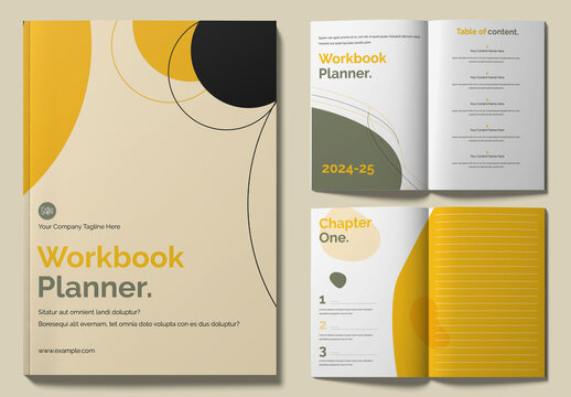 Workbook Planner Design Template