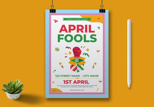April Fools Flyer Design Layout