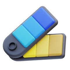 Color Palette 3D Illustration