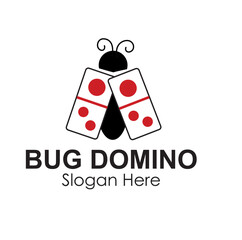 bug domino logo design concept