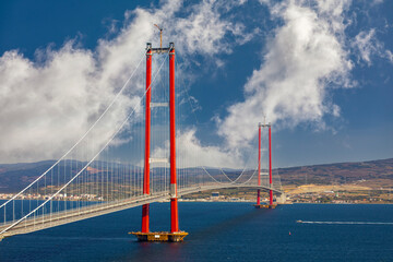 new bridge connecting two continents 1915 canakkale bridge (dardanelles bridge), Canakkale, Turkey