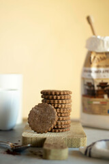 Chickpea flour and cocoa powder biscuits