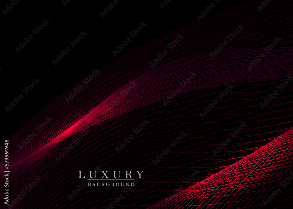 Canvas Prints gorgeous illustration of a red tint, minimal wave patterns on a black background