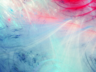 blue and red abstract fractal background 3d rendering illustration
