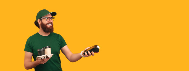 Pay your take away coffee contactless because now we have pos terminal.